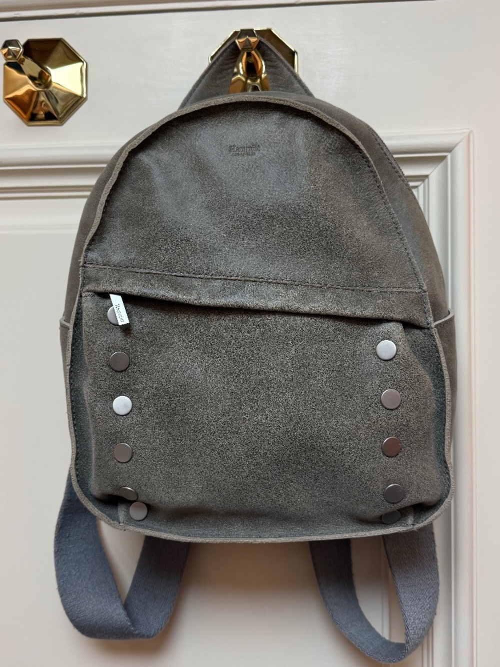 Hammitt Suede Suede Backpack with Gold Studs